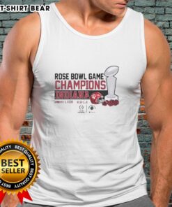 Original Indiana Hoosiers Football 2026 CFP Rose Bowl Champions tank top featuring team colors and logo design.