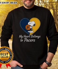 Original Indiana Pacers X Snoopy Cartoon Valentine 2026 Sweatshirt featuring colorful graphics and cozy design.