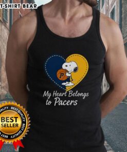 Original Indiana Pacers X Snoopy Cartoon Valentine 2026 tank top featuring vibrant graphics and a playful design.