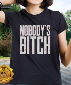 Original Jimmy Uso Nobody's Bitch ladies tee featuring bold graphic design for wrestling fans and streetwear enthusiasts.