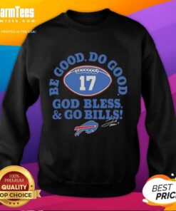 Alt Text: Original Josh Allen Buffalo Bills Be Good Do Good God Bless sweatshirt featuring team colors and signature design.
