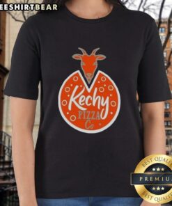 Original Kechy Pizza Co logo on a stylish ladies tee, perfect for pizza lovers and casual wear enthusiasts.