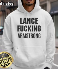 Original Lance F*cking Armstrong hoodie featuring bold graphics and a stylish design, perfect for cycling enthusiasts.