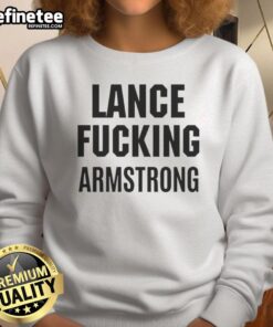 Original Lance Fcking Armstrong sweatshirt featuring bold graphics and a trendy design for cycling enthusiasts.