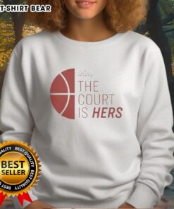Original Lilly The Court Is Hers sweatshirt featuring stylish design and vibrant colors, perfect for casual wear.