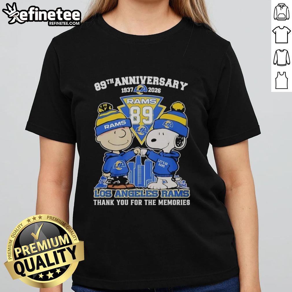 original-los-angeles-rams-outfit-with-snoopy-and-charlie-brown-89th-anniversary-1937-2026-ladies-tee Alt Text: Original Los Angeles Rams outfit featuring Snoopy and Charlie Brown for the 89th Anniversary Ladies Tee 1937-2026.
