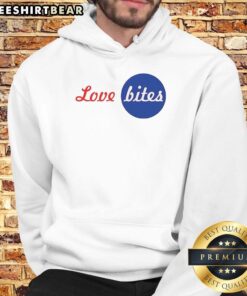 Alt Text: Original Love Bites logo hoodie featuring a stylish design and vibrant colors, perfect for casual wear.