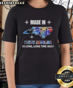 Original Made In North Carolina mashup logo on a ladies tee, showcasing state pride and vintage style for teams.