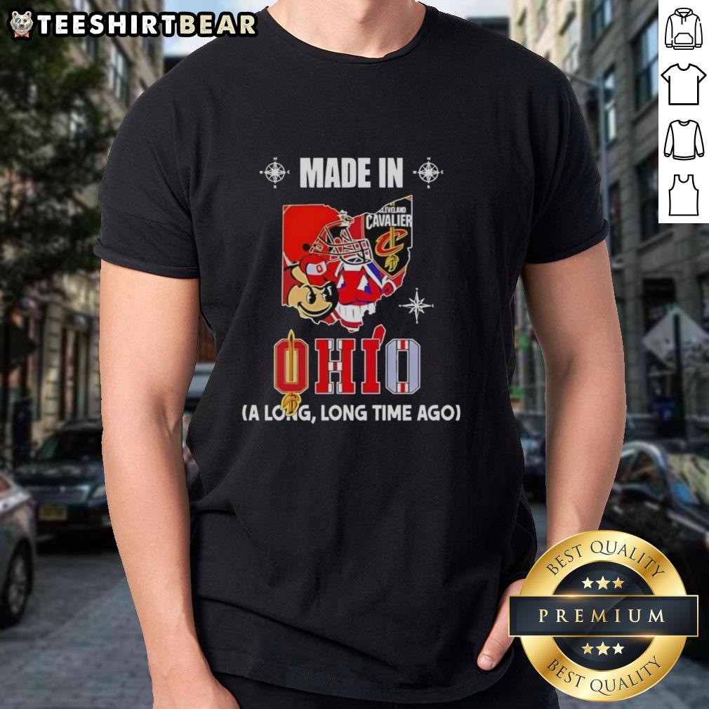 original-made-in-ohio-state-buckeyes-and-cleveland-cavaliers-a-long-long-time-ago-state-mashup-logo-t-shirt Alt Text: Original Made In Ohio State Buckeyes and Cleveland Cavaliers mashup logo T-shirt showcasing vintage sports pride.