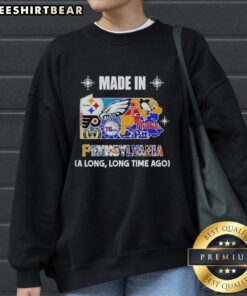 Original Made In Pennsylvania sweatshirt featuring a unique state mashup logo design, perfect for local pride.