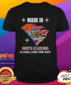 Alt Text: Original Made In South Carolina logo T-shirt featuring a vintage mashup design representing the state's heritage.