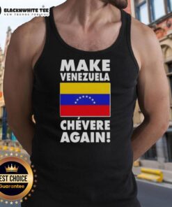 Original Make Venezuela Chevere Again flag tank top featuring vibrant colors and bold design for patriotic wear.