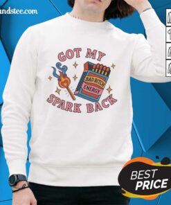 Original Matchbox and Match Fire sweatshirt with 'Bad Bitch Energy' slogan, showcasing vibrant design and stylish fit.
