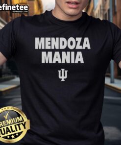 Alt Text: Original Mendoza Mania Indiana Hoosiers Logo T-Shirt featuring vibrant team colors and classic design for fans.