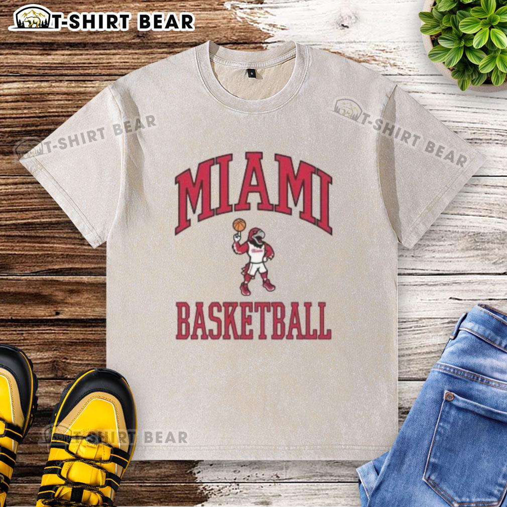Original Miami Basketball Swoop League Washed T Shirt Original Miami Basketball Swoop League washed t-shirt featuring a vintage design and relaxed fit for casual wear.