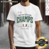 Alt Text: Original Miami Hurricanes 2026 Fiesta Bowl Champs T-Shirt featuring vibrant team colors and logo, perfect for fans.