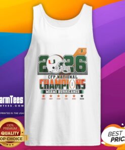 Alt Text: Original Miami Hurricanes CFP National Champions 2026 tank top showcasing team pride and vibrant colors.