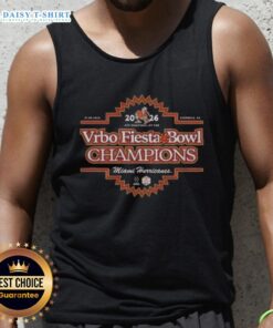 Original Miami Hurricanes Football Team 2026 Vrbo Fiesta Bowl Champions tank top showcasing team pride and spirit.