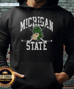 Original Michigan State Spartans Hockey vintage logo hoodie showcasing classic team spirit and style.