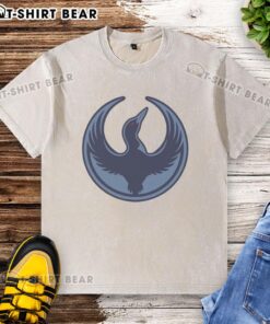 Original Minnesota Rebel Alliance protest t-shirt featuring the MN state bird, the loon, on a washed background.