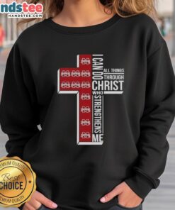 Alt Text: Original Mississippi State Bulldogs women's basketball sweatshirt featuring I Can Do All Things Through Christ design.
