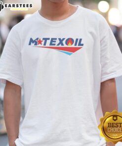 Alt Text: Original Mtex Oil Landman TV Series Logo T-Shirt featuring bold graphics and vibrant colors for fans.
