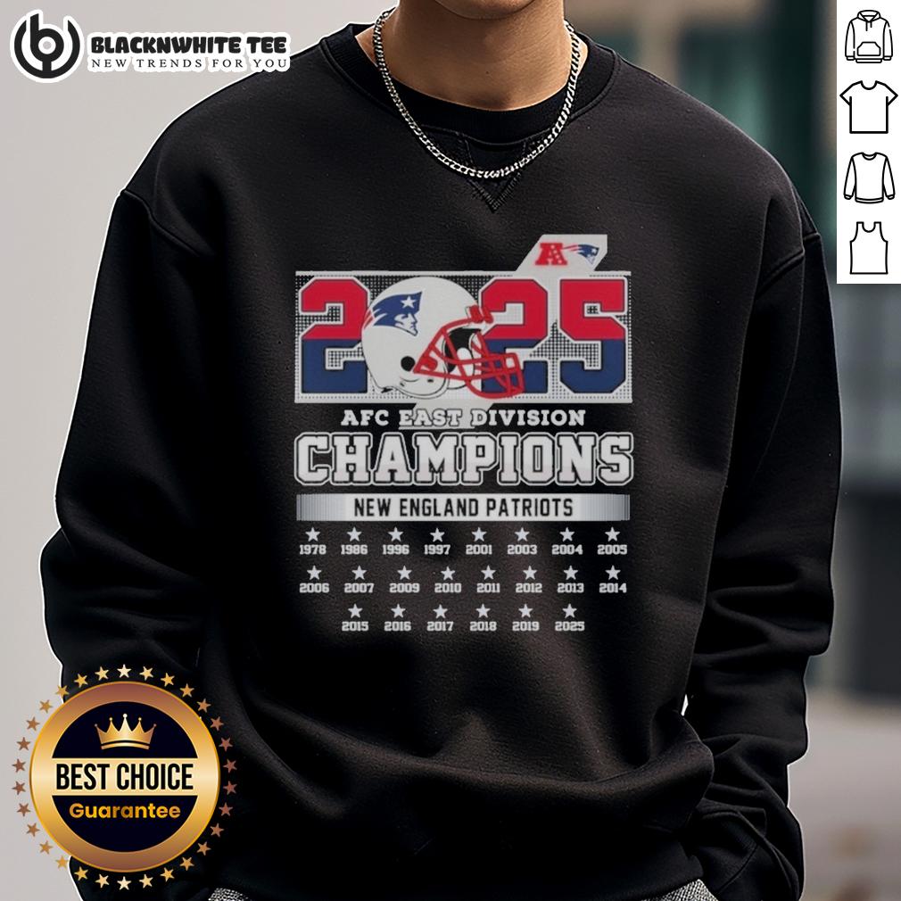 Original New England Patriots 2025 Afc East Divison Champions Helmet Sweatshirt Alt Text: Original New England Patriots 2025 AFC East Division Champions helmet sweatshirt showcasing team pride and style.
