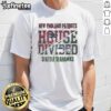 Original New England Patriots vs Seattle Seahawks house divided T-shirt featuring team logos and vibrant graphics.