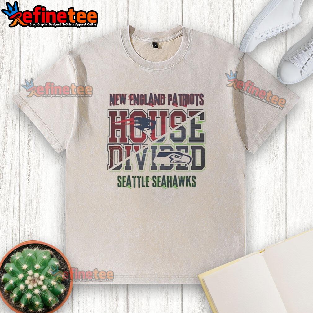 original-new-england-patriots-vs-seattle-seahawks-house-divided-washed-t-shirt House divided t-shirt featuring New England Patriots vs Seattle Seahawks design for fans of both teams.