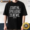 Original New York Yankees 'Start Spreading The News' T-Shirt featuring iconic logo and stylish design for fans.