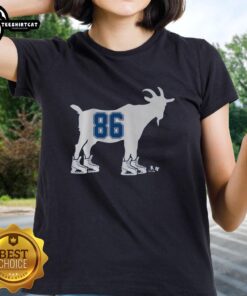 Original Nikita Kucherov GOAT 86 Ladies Tee featuring a stylish design perfect for hockey fans and casual wear.