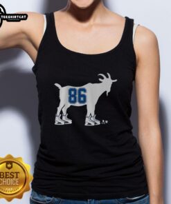 Original Nikita Kucherov GOAT 86 tank top featuring bold graphics, perfect for hockey fans and stylish summer wear.