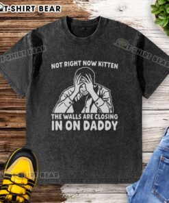 Original Not Right Now Kitten t-shirt featuring a kitten illustration with a humorous design about feeling trapped.