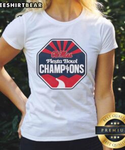 Alt Text: Original Ole Miss Rebels Champions Vrbo Fiesta Bowl CFP 2026 Logo on a stylish ladies tee shirt.