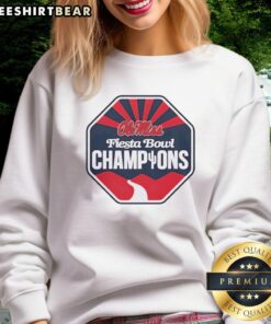 Original Ole Miss Rebels Champions Vrbo Fiesta Bowl CFP 2026 Logo Sweatshirt showcasing team spirit and pride.
