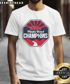 Alt Text: Original Ole Miss Rebels Champions Vrbo Fiesta Bowl CFP 2026 Logo T-Shirt featuring bold team colors and design.