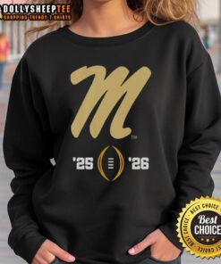 Original Ole Miss Rebels logo on a stylish sweatshirt for the 2025-2026 College Football Playoff.