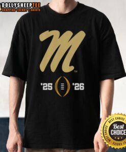 Original Ole Miss Rebels Logo T-Shirt for 2025-2026 College Football Playoff featuring vibrant team colors and design.