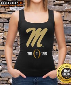 Original Ole Miss Rebels logo on a tank top for the 2025-2026 College Football Playoff season.