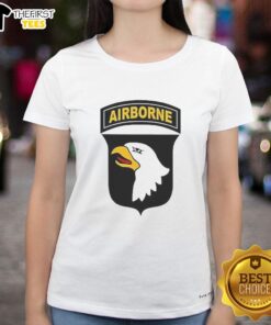 Original Paratroopers 101st Airborne ladies tee featuring a stylish design for proud military supporters.