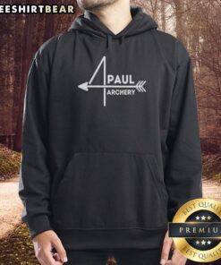 Original Paul 4 Archery Arrow Hoodie featuring a unique arrow design, perfect for archery enthusiasts and outdoor lovers.