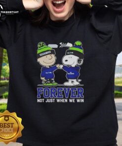 Original Peanut Snoopy and Charlie Brown Seattle Seahawks sweatshirt, perfect for fans celebrating team spirit year-round.