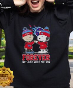 Original Peanut Snoopy and Charlie Brown Tennessee Titans sweatshirt, celebrating fandom forever, not just for wins.