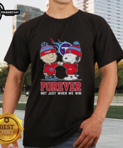 Original Peanut Snoopy Charlie Brown Tennessee Titans Forever T-Shirt design featuring playful graphics and team spirit.