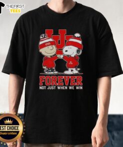 Alt Text: Original Peanut Snoopy Charlie Brown Utah Utes Forever T-Shirt celebrating team spirit and loyalty, not just in victory.