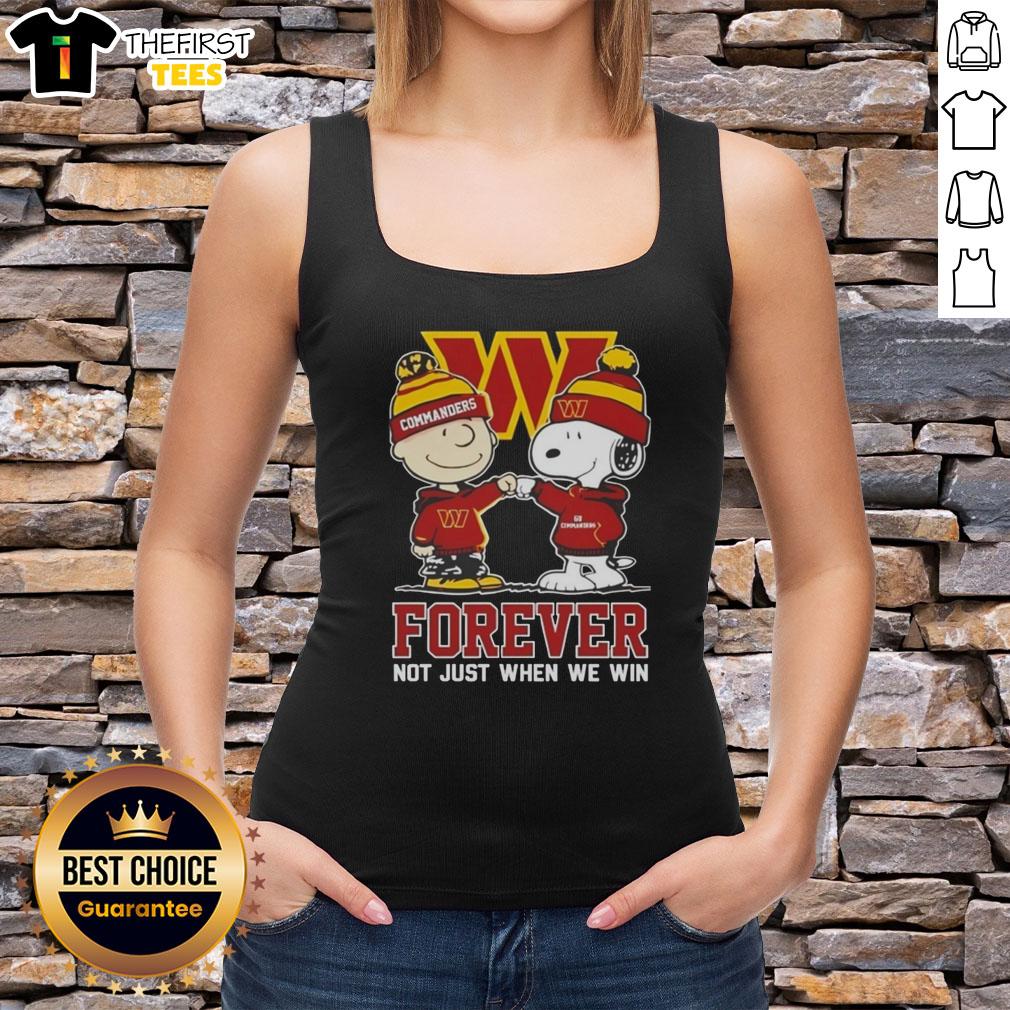 original-peanut-snoopy-charlie-brown-washington-commanders-forever-not-just-when-we-win-tank-top Original Peanut Snoopy Charlie Brown tank top for Washington Commanders fans: 'Forever Not Just When We Win' design.