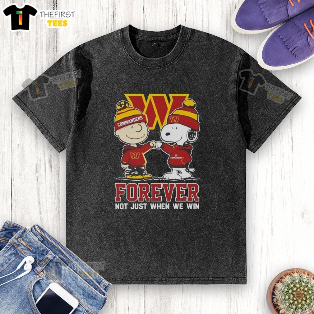 original-peanut-snoopy-charlie-brown-washington-commanders-forever-not-just-when-we-win-washed-t-shirt Alt Text: Original Peanut Snoopy and Charlie Brown Washington Commanders Forever T-shirt - perfect for fans, not just when we win!