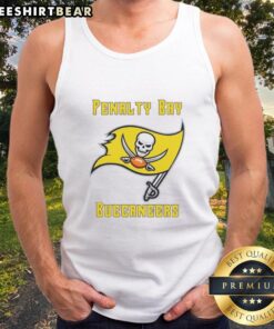 Original Penalty X Tampa Bay Buccaneers yellow flag tank top featuring team logo and vibrant design for fans.