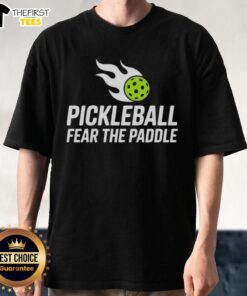 Original Pickleball Fear The Paddle T-Shirt design featuring bold graphics and vibrant colors for pickleball enthusiasts.