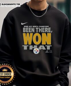 Alt Text: Original Pittsburgh Steelers 2025 AFC North Champions sweatshirt featuring team logo and championship design.